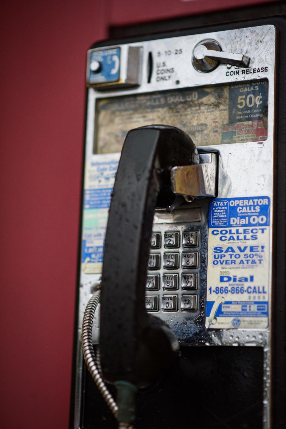 A pay phone at the Short Stop on the corner of Owen Drive and U.S. 301 in Fayetteville has been inoperable for years according to a Short Stop employee.