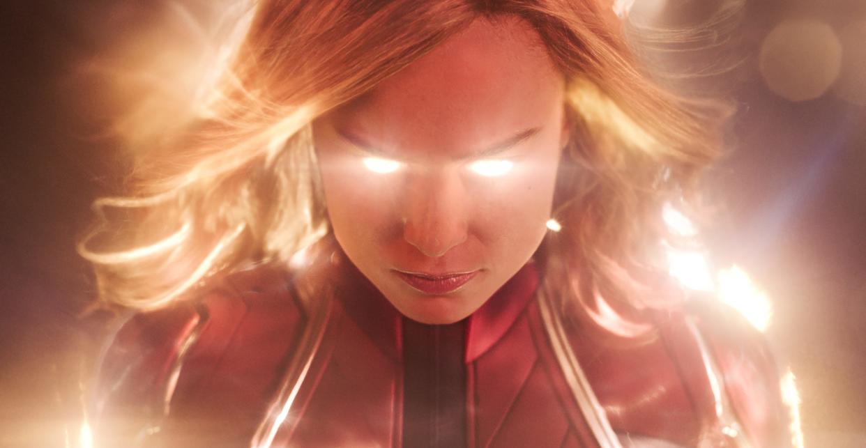 Captain Marvel (Brie Larson) explodes into the Marvel universe with her own solo movie before appearing in "Avengers: Endgame."
