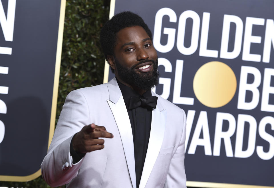 John David Washington arrives at the 76th annual Golden Globe Awards at the Beverly Hilton Hotel on Sunday, Jan. 6, 2019, in Beverly Hills, Calif. (Photo by Jordan Strauss/Invision/AP)