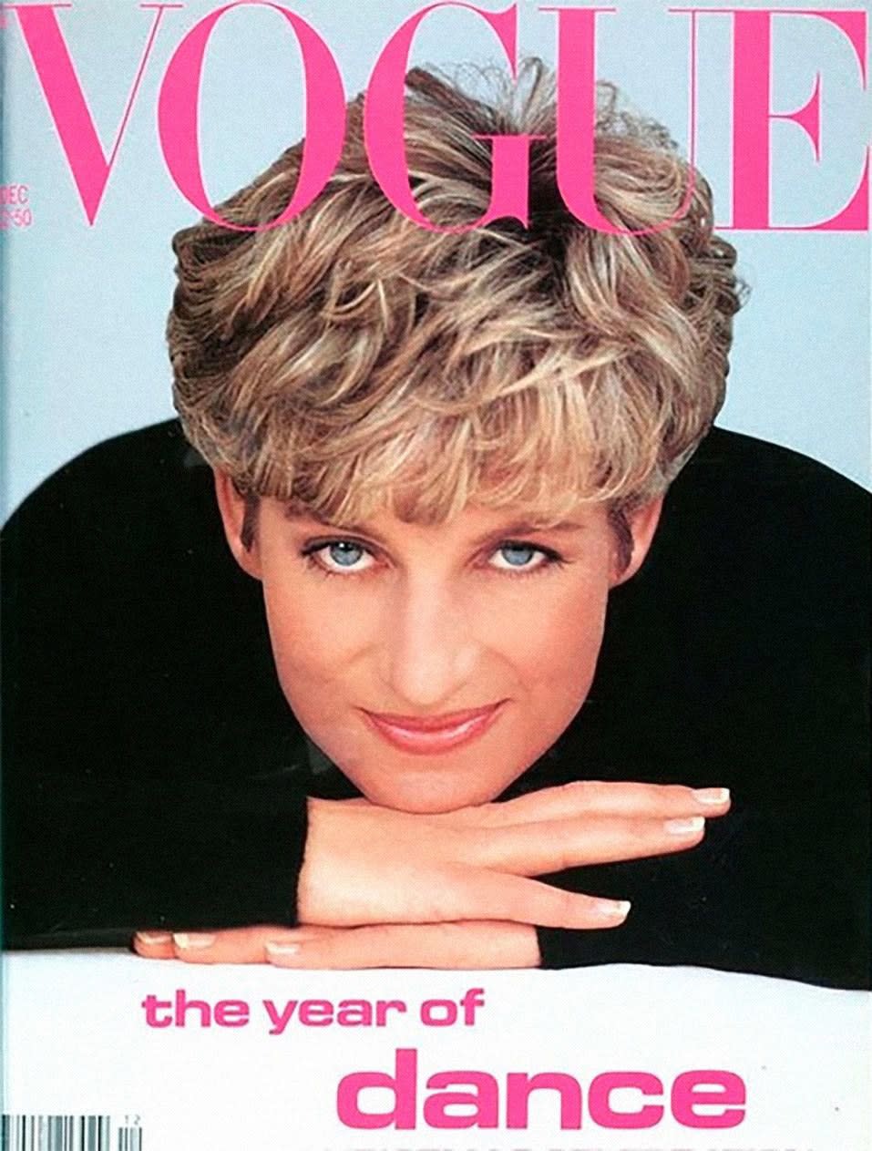 Princess Diana's famous haircut on the cover of Vogue 