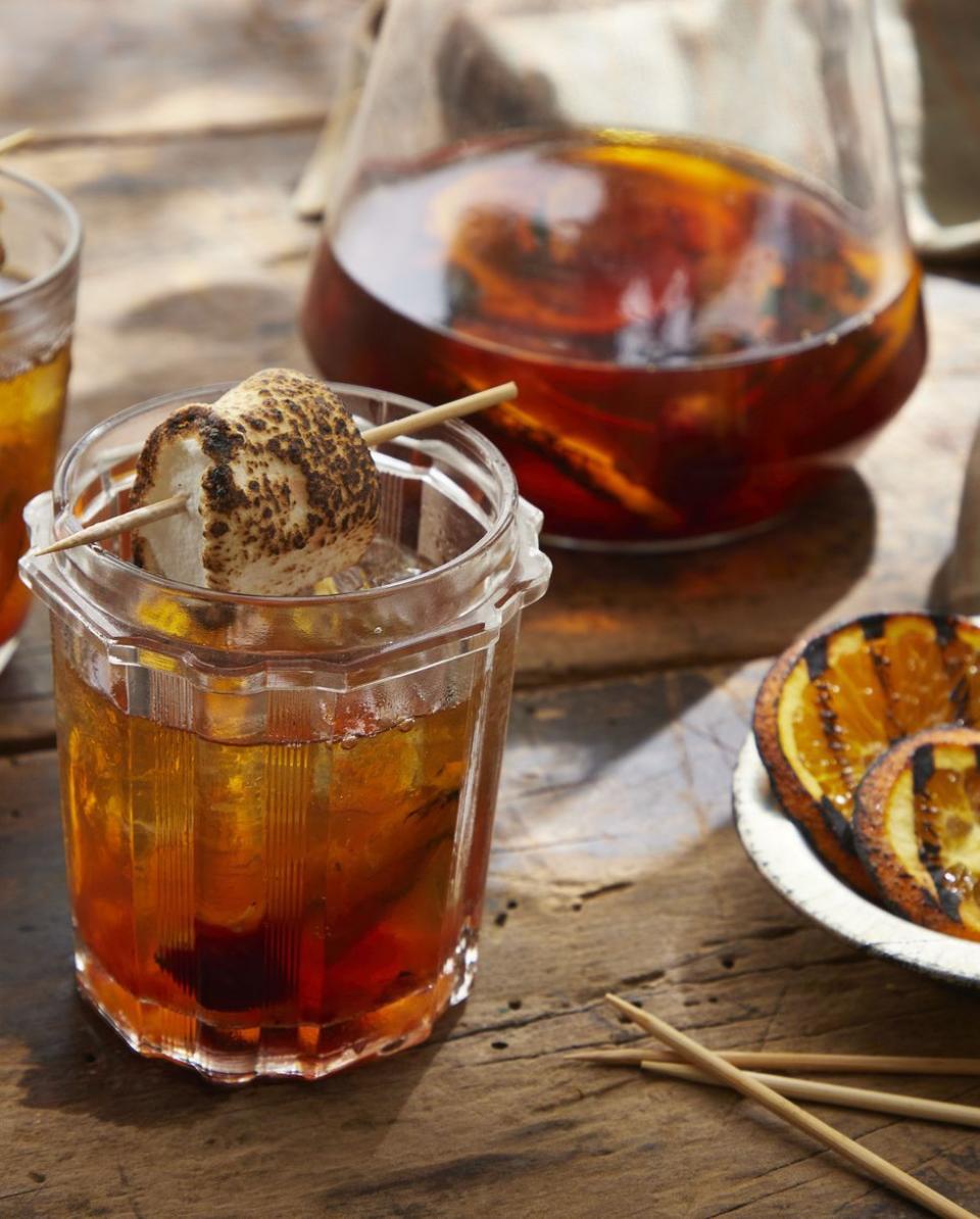 grilled orange old fashioned