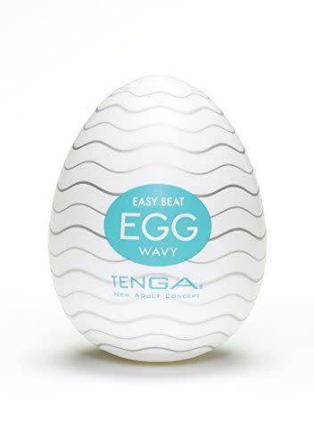 TENGA Easy Beat EGG Mens Portable Pleasure Device, Male Sleeve Stroker EGG-001 Wavy