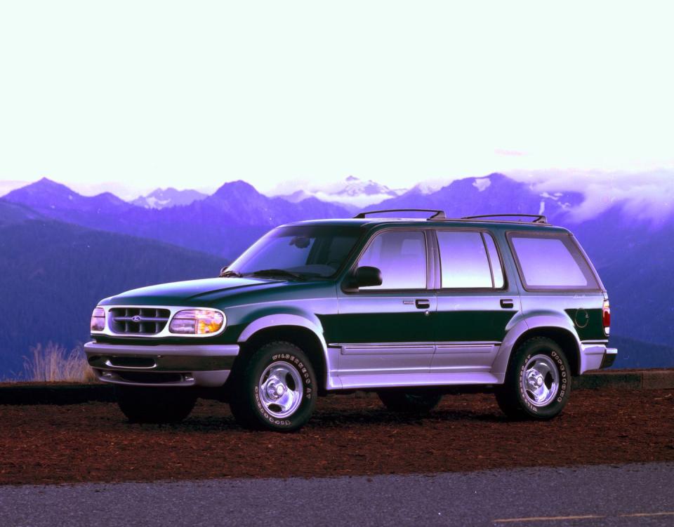 <p>In the late 1990s, a public furor begins brewing over Ford Explorers’ supposed propensity for rolling over. In reality, the incidents in question involve the Explorers’ Firestone tires failing, drivers losing control of their vehicles and, in many cases, rolling them. It is later found that, under certain conditions, some Firestone SUV tires are prone to fail when their treads separate from the rest of the tire. </p><p>Even so, there's no single scapegoat for the spate of Explorer rollover accidents that grip the nation’s attention. Instead, a confluence of issues are found to have contributed to the accidents: Improperly maintained tire pressures, driver error, and tall SUVs’ high centers of gravity and Jurassic suspension designs. We wade into the controversy in 2001, <a rel="nofollow noopener" href="https://www.caranddriver.com/features/a15139397/why-are-ford-explorers-crashing/" target="_blank" data-ylk="slk:purchasing an old Explorer and conducting tests;elm:context_link;itc:0;sec:content-canvas" class="link ">purchasing an old Explorer and conducting tests</a> proving that a catastrophic loss of tire pressure, even in an SUV, isn’t an automatic death sentence or cause for losing control.</p>