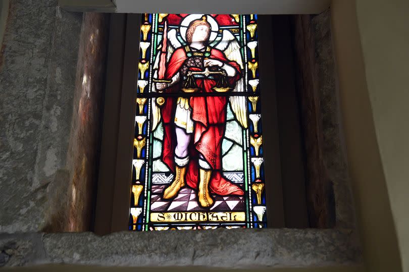 A stained-glass window