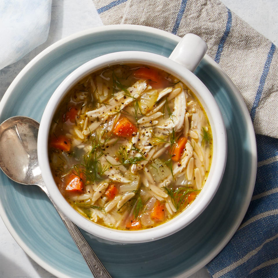 Greek Lemon Chicken & Orzo Soup