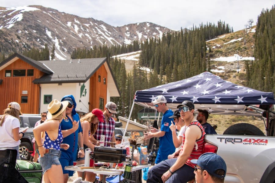 Skiing on the Fourth of July at Arapahoe Basin Ski Area. (Photo: Ian Zinner/Arapahoe Basin Ski Area)