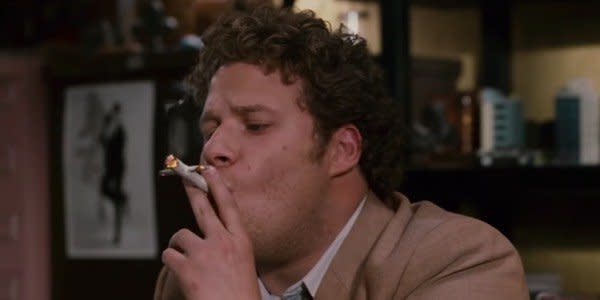 Seth Rogen doing what Seth Rogen does best in Pineapple Express (Image by Sony)