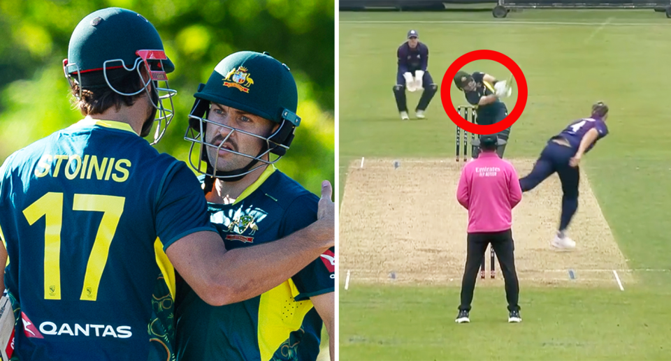 Josh Inglis has smacked the fastest century by an Australian in T20 internationals as the Aussies secured a series victory over Scotland in Edinburgh on Friday. Image: Getty/Fox Cricket
