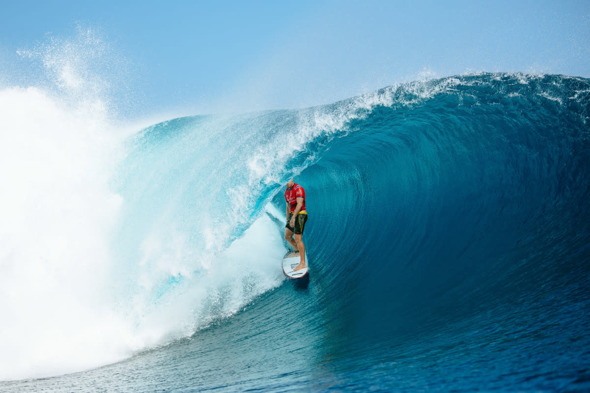 John Florence, en route to his third runner-up finish this year at the 2024 Tahiti Pro<p>Ed Sloane/WSL</p>