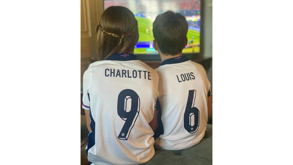 Princess Charlotte and Prince Louis watched the game at their Windsor home with their mum, the Princess of Wales