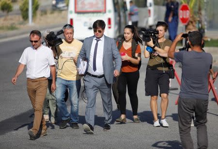 Ismail Cem Halavurt, lawyer of the jailed pastor Andrew Brunson, arrives at Aliaga Prison and Courthouse complex in Izmir, Turkey July 18, 2018. REUTERS/Kemal Aslan