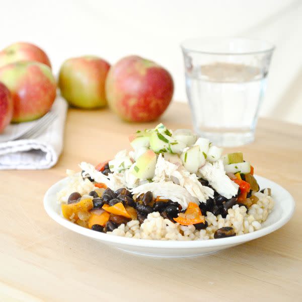 Black Beans and Rice with Apples and Chicken