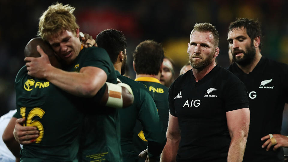 South Africa scored a record points haul to defeat the All Blacks in New Zealand. Pic: Getty