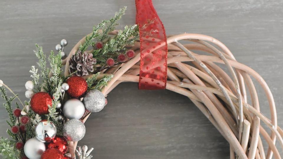 mini ornament wreath christmas door decorations