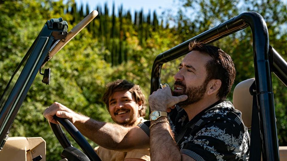 Nicolas Cage and Pedro Pascal in The Unbearable Weight of Massive Talent