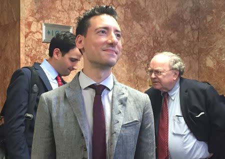 FILE PHOTO: Anti-abortion activist David Daleiden, waits outside Superior Court in San Francisco, California, U.S., May 3, 2017. REUTERS/Lisa Fernandez/File Photo