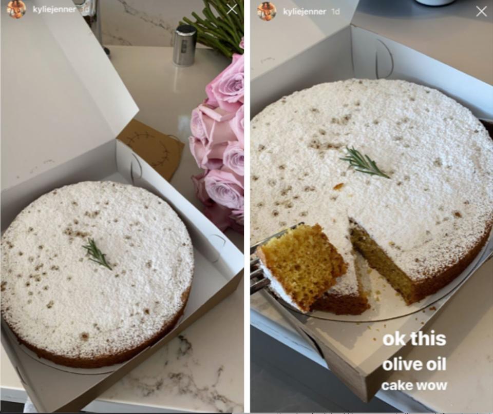 Fans couldn't handle the way Kylie sliced up her cake.  (Photo: Kylie Jenner/Instagram)