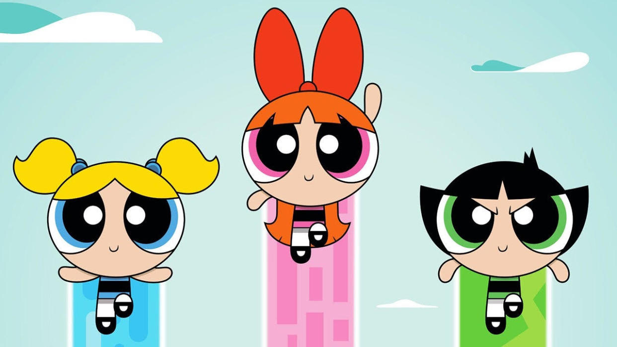  The Powerpuff Girls in action. 