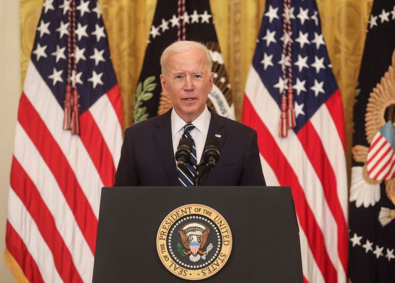 U.S. President Joe Biden holds news conference at the White House in Washington