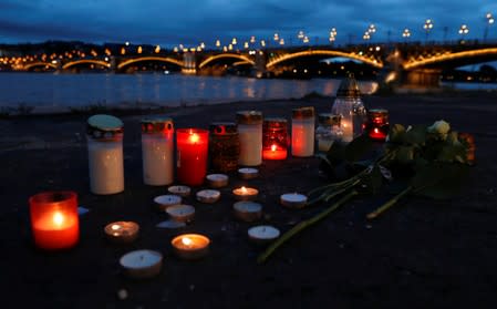 Ship accident on the Danube river in Budapest