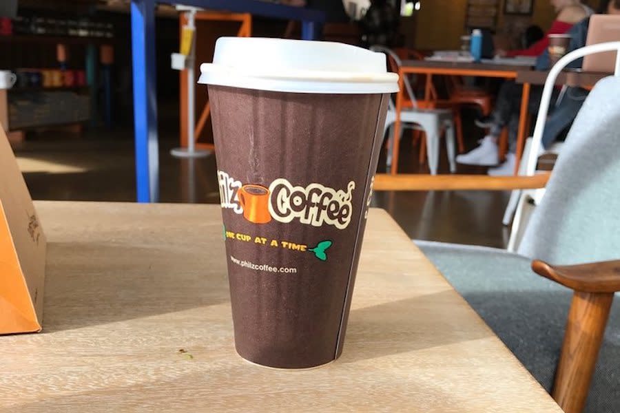 <b>Photo: Jason M./<a href="https://www.yelp.com/biz_photos/philz-coffee-los-angeles-13?utm_campaign=74a53c4e-71cd-4dfa-99ea-3d4947714c08%2C7c249544-3500-444d-a682-78272bccc7f1&utm_medium=81024472-a80c-4266-a0e5-a3bf8775daa7" rel="nofollow noopener" target="_blank" data-ylk="slk:Yelp;elm:context_link;itc:0;sec:content-canvas" class="link ">Yelp</a></b>