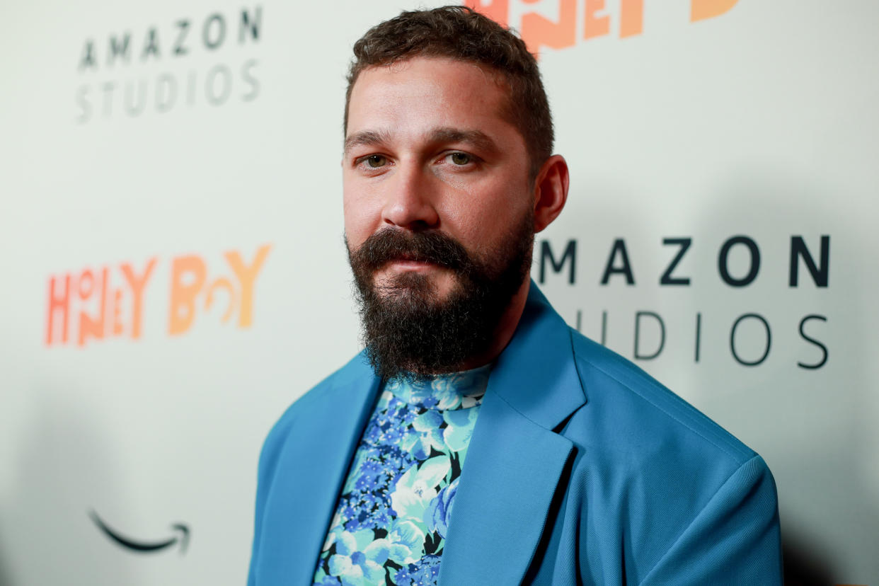 Actor Shia LaBeouf, 36, is discussing his past behavior following abuse allegations.  (Photo: Rich Fury/Getty Images)