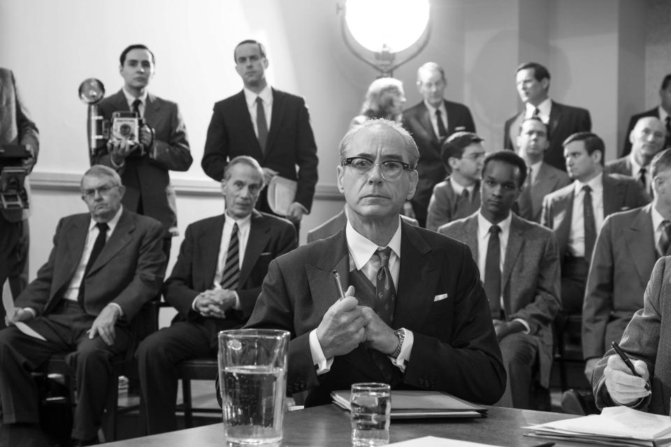 Robert Downey Jr is Lewis Strauss in OPPENHEIMER, written, produced, and directed by Christopher Nolan. (Universal)