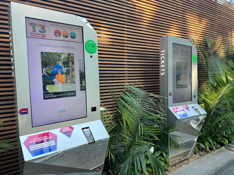 The ticket kiosks for Jewel activities.