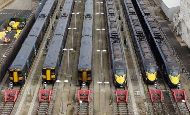 Southeastern trains in sidings at Ramsgate Station in Kent. Train services on some of the country’s busiest commuter routes will be crippled on Tuesday because of another strike by drivers. Picture date: Tuesday January 30, 2024.