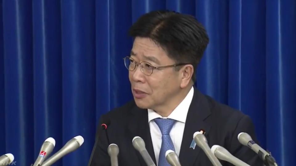 日本官房長官加藤勝信。   圖：翻攝自推特(資料照片)