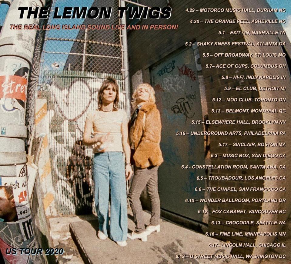 Lemon Twigs tour post spring 2020 songs for the general public