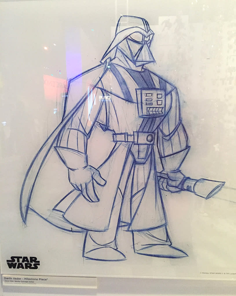 Sketch of the Sith lord for the new 'Star Wars’-themed game.