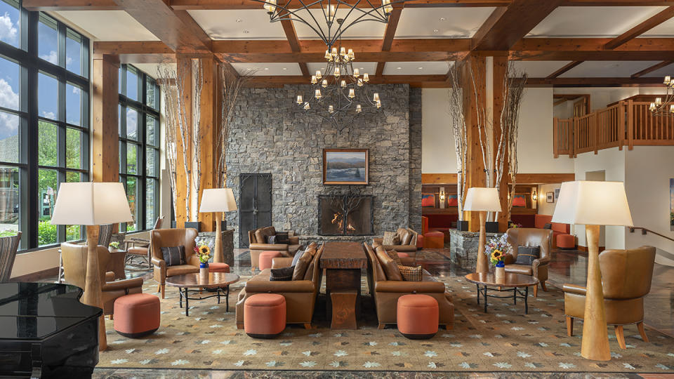 The lobby of Spruce Peak