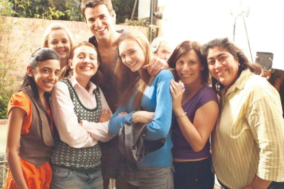 The female cast and Chadha with Steve Jones (Gurinder Chadha)