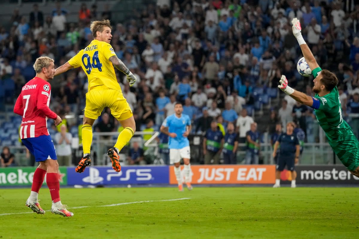 Ivan Provedel heads the ball in to equalise for Lazio  (AP)