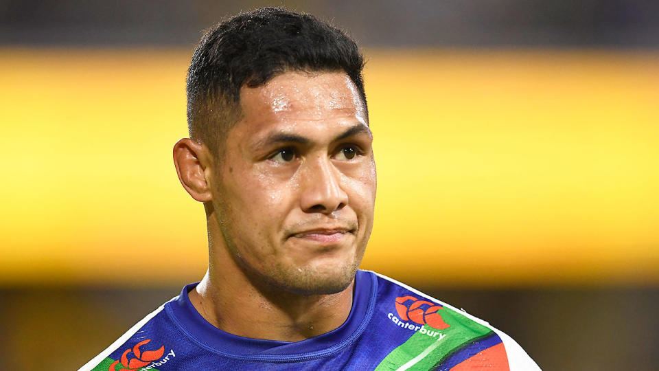 Roger Tuivasa-Sheck is seen here during an NRL game for the Warriors.