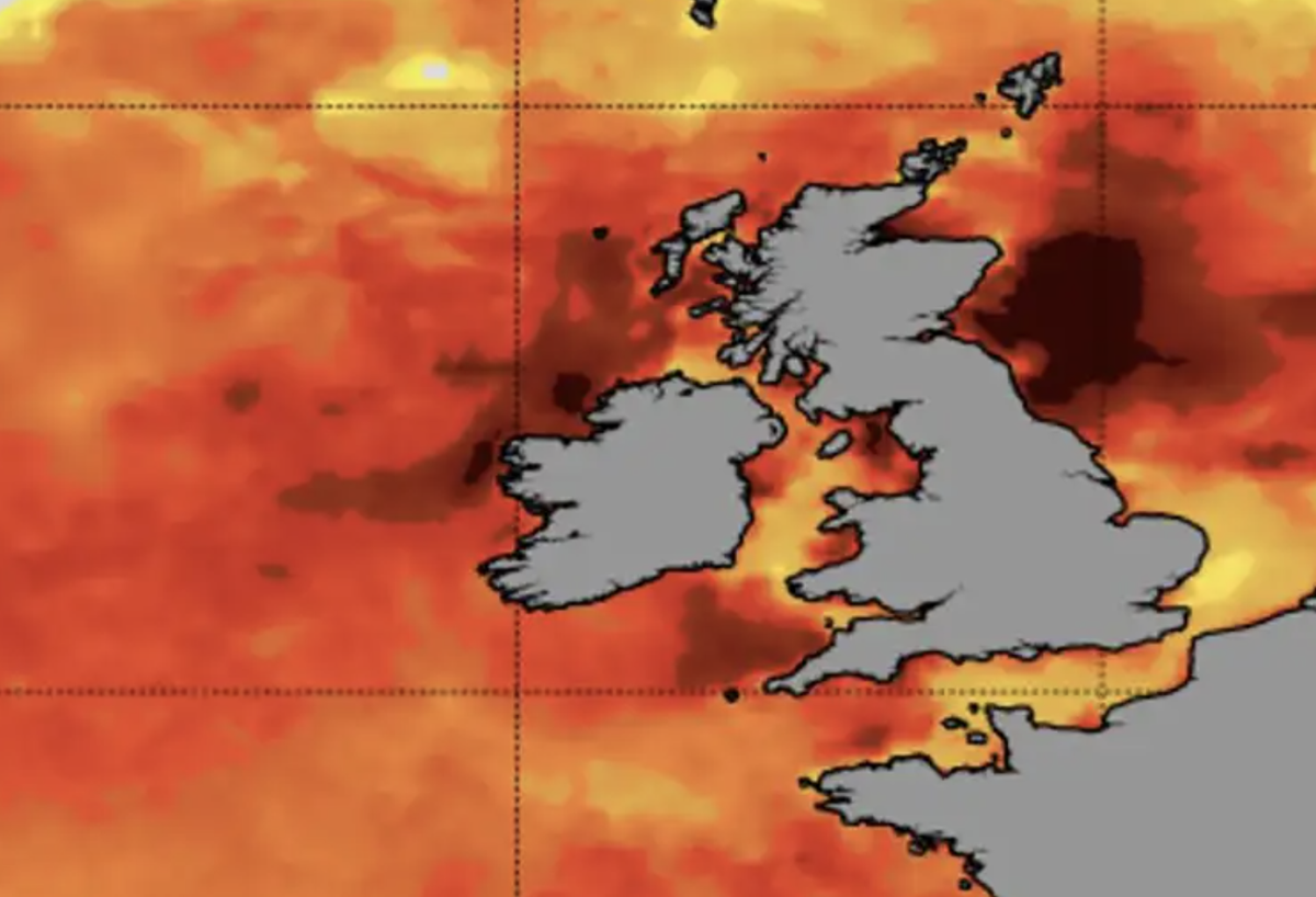 An ‘unheard of’ marine heatwave has developed in coastal waters off the UK and Ireland (NOAA)