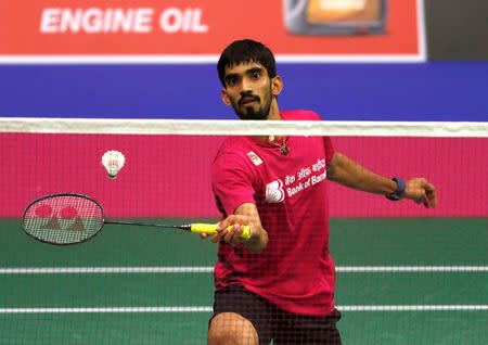 Badminton - Badminton World Championships - Glasgow, Britain - August 21, 2017 India's Kidambi Srikanth in action REUTERS/Russell Cheyne