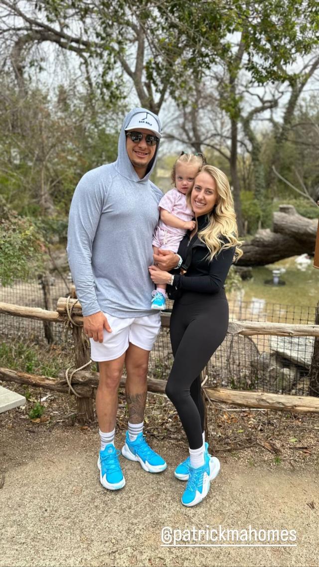 Patrick Mahomes and Daughter Sterling Wear Matching 'Family Time' Sneakers  He Designed in Her Honor