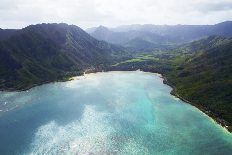 Aerial view of Oahu