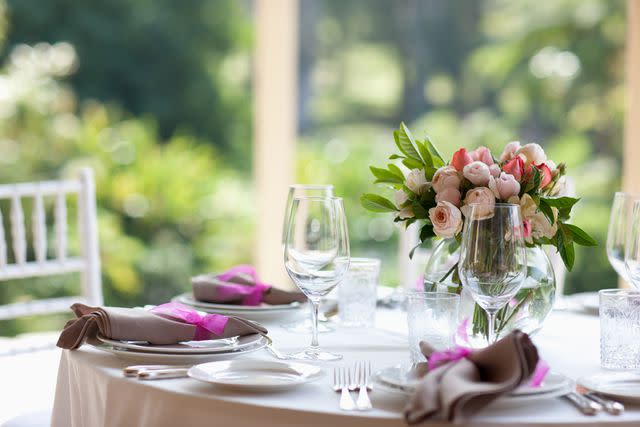 <p>Getty</p> Stock image of a wedding reception