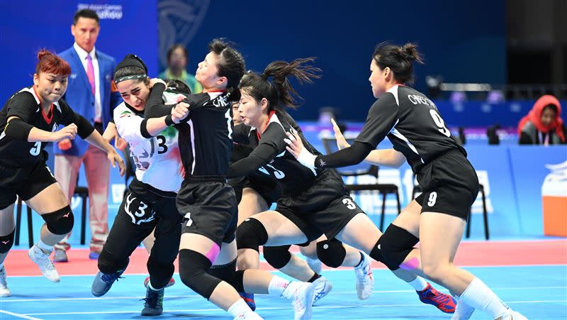 台灣卡巴迪女子代表隊擊敗伊朗晉級金牌戰。（圖／中華奧會提供）