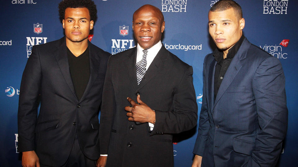 Chris Eubank, pictured here with sons Sebastian and Chris Eubank Jr.