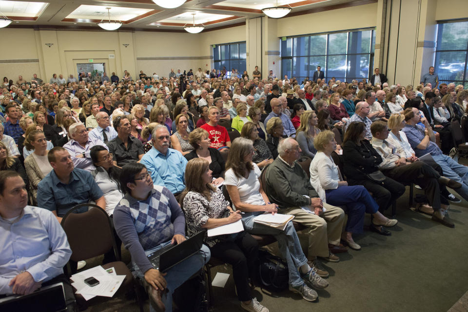 In 2016, residents of Orange County, California, organized in opposition to the placement of a sober living facility. (Photo: Leonard Ortiz/Digital First Media/Orange County Register/Getty Images)