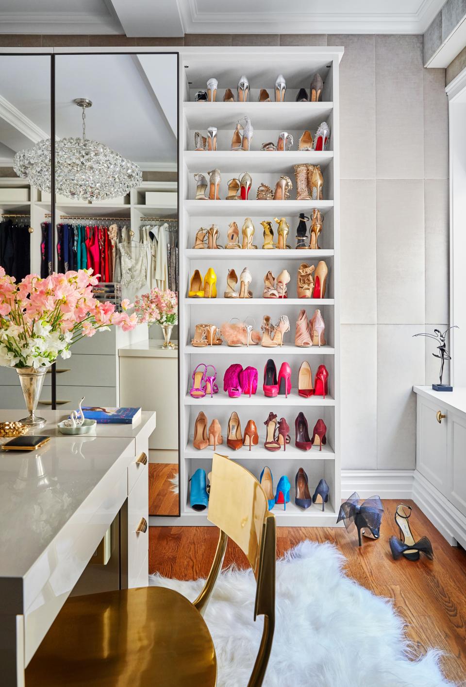 The dressing room was designed in collaboration with California Closets.