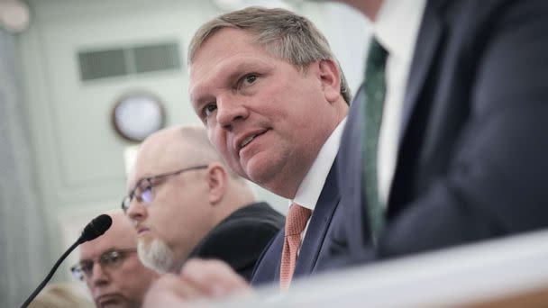 PHOTO: Alan Shaw, CEO of Norfolk Southern, testifies before the Senate Commerce, Science, and Transportation Committee, Mar. 22, 2023, in Washington. (Win Mcnamee/Getty Images)