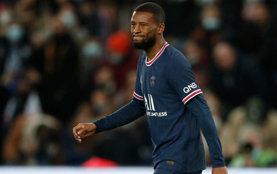 Gini Wijnaldum in action for PSG - REUTERS