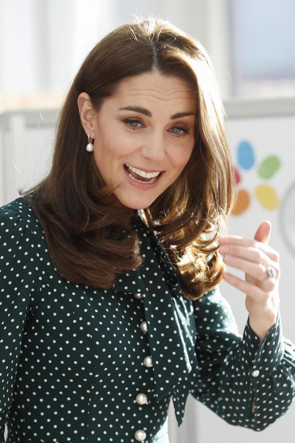 Kate coordinated her earrings with her dress (Getty Images)