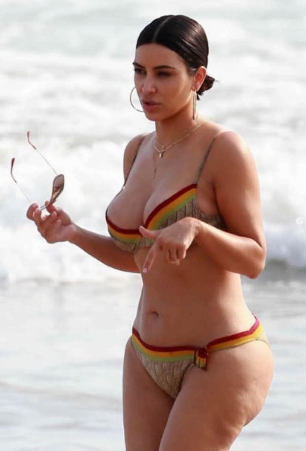 Chubby Teen Girls Mexican - New Photos Of Kim Kardashian's Butt Show Cellulite â€” And People Are Fat  Shaming Her