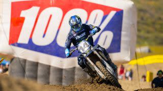 <em>Dylan Ferrandis may not be quite 100 percent yet, but he was good enough to finish on the podium at Fox Raceway – Align Media</em>